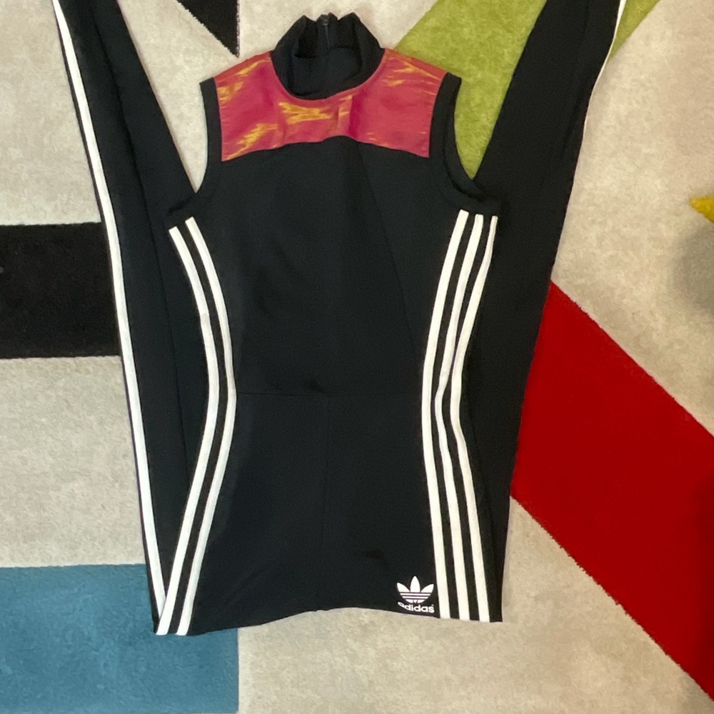 adidas originals Black One-Piece jumpsuit romper Rita Ora EUC